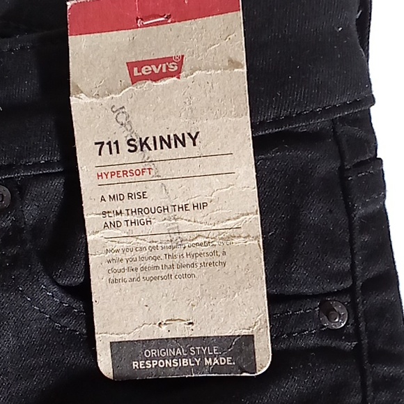 NEW LEVI'S Skinny Matrix Goth Size 26 Medium Black Color B7 - Picture 5 of 8